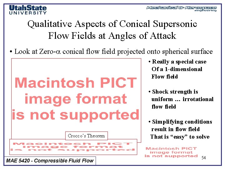 Qualitative Aspects of Conical Supersonic Flow Fields at Angles of Attack • Look at