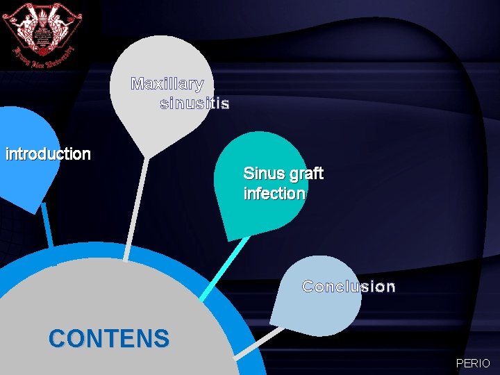 Maxillary sinusitis introduction Sinus graft infection Conclusion CONTENS KHU PERIO 