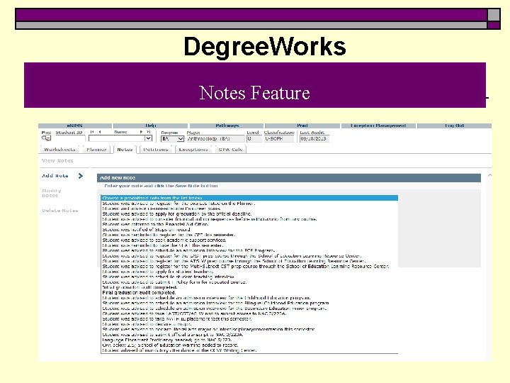 Degree. Works Notes Feature 