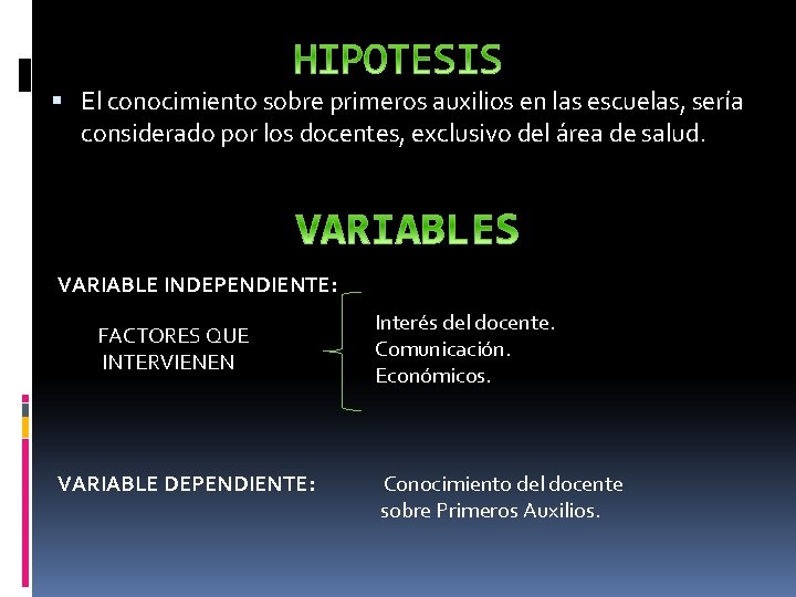  El conocimiento sobre primeros auxilios en las escuelas, sería considerado por los docentes,