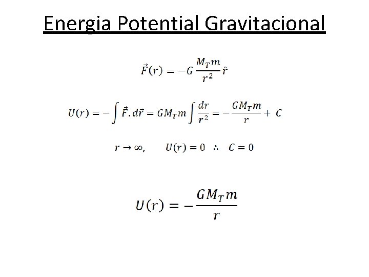 Energia Potential Gravitacional 