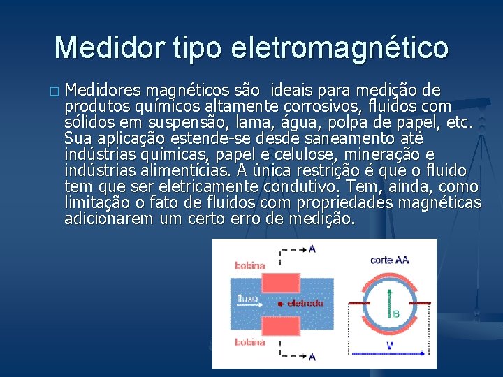 Medidor tipo eletromagnético � Medidores magnéticos são ideais para medição de produtos químicos altamente