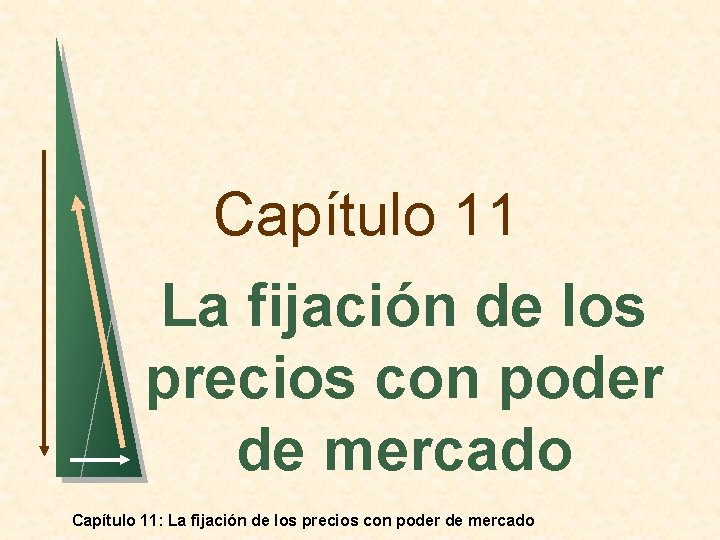 Capítulo 11 La fijación de los precios con poder de mercado Capítulo 11: La