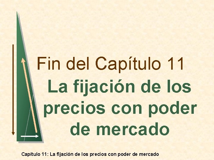 Fin del Capítulo 11 La fijación de los precios con poder de mercado Capítulo