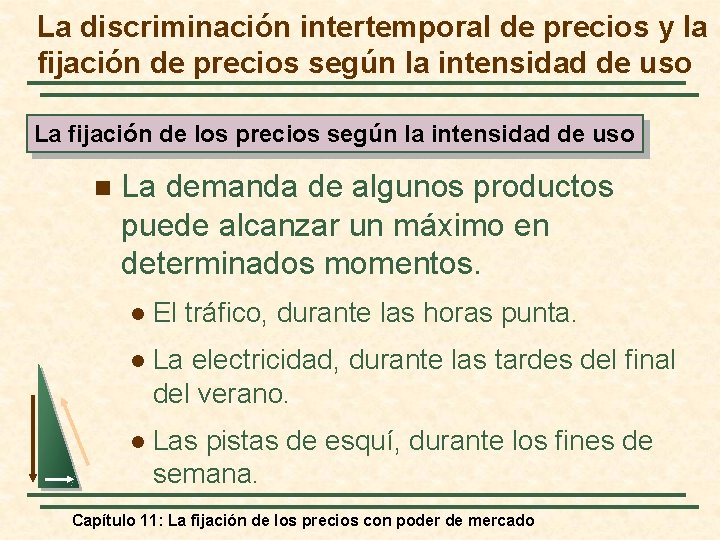 La discriminación intertemporal de precios y la fijación de precios según la intensidad de