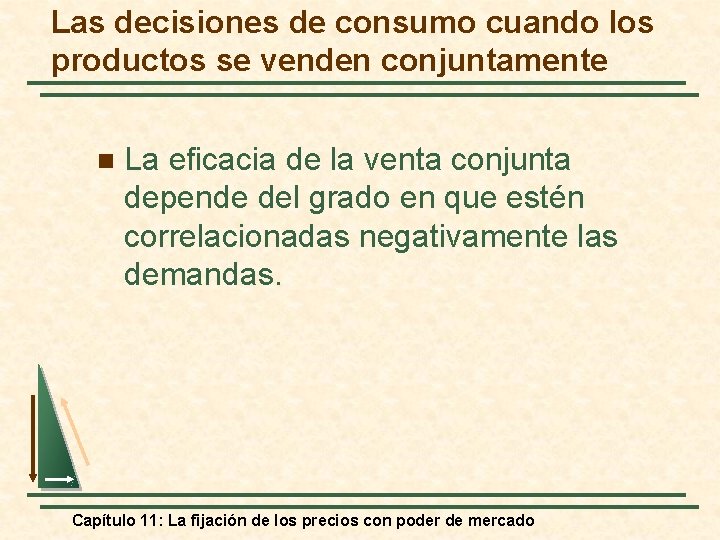 Las decisiones de consumo cuando los productos se venden conjuntamente n La eficacia de