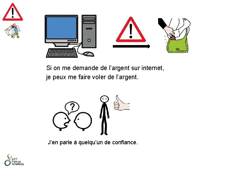 Si on me demande de l’argent sur internet, je peux me faire voler de