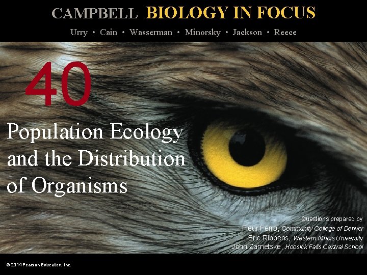 CAMPBELL BIOLOGY IN FOCUS Urry • Cain • Wasserman • Minorsky • Jackson •