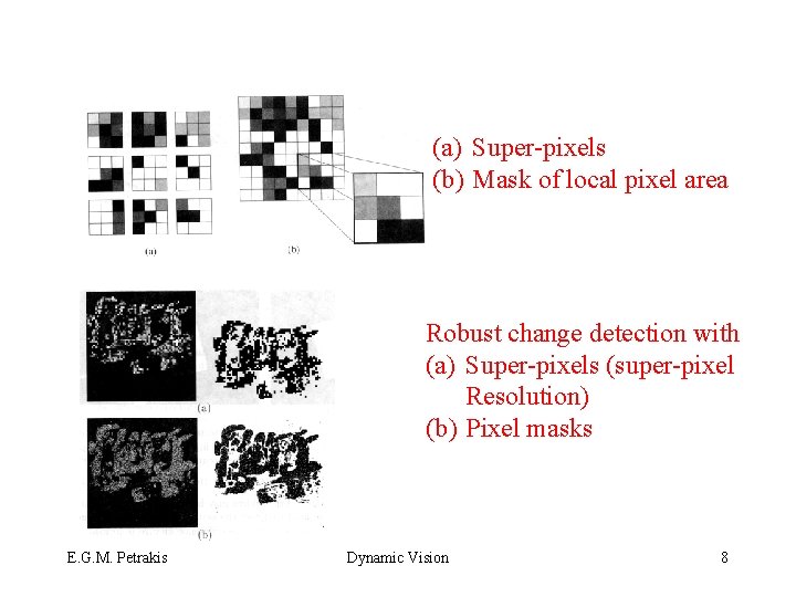 (a) Super-pixels (b) Mask of local pixel area Robust change detection with (a) Super-pixels