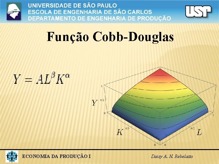 Função Cobb-Douglas ECONOMIA DA PRODUÇÃO I Daisy A. N. Rebelatto 