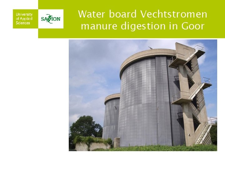 Water board Vechtstromen manure digestion in Goor 