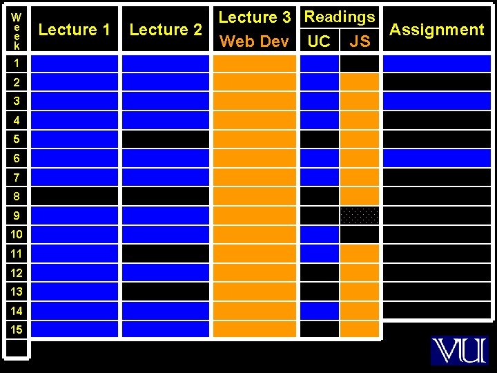 W e e k 1 2 3 4 5 6 7 8 9 10