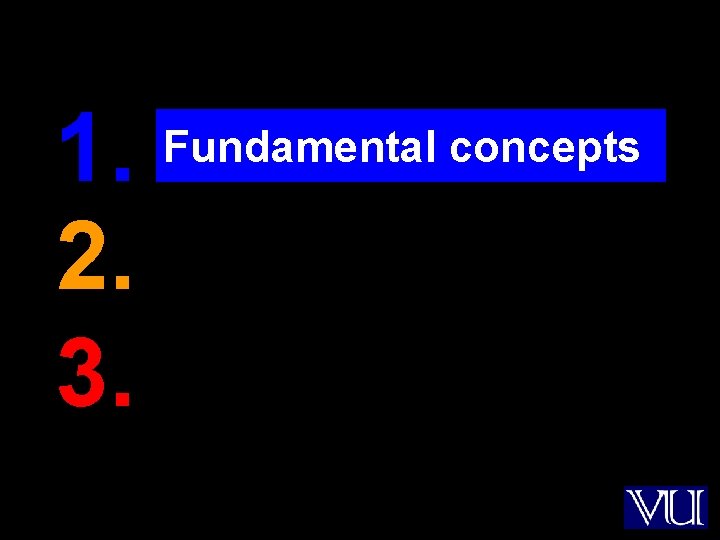 1. 2. 3. Fundamental concepts 