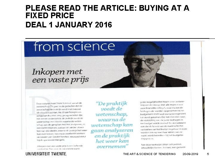 PLEASE READ THE ARTICLE: BUYING AT A FIXED PRICE DEAL 1 JANUARY 2016 THE