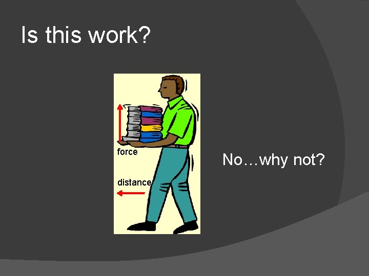 Is this work? force distance No…why not? 