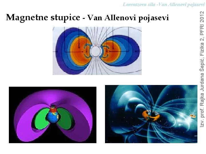Magnetne stupice - Van Allenovi pojasevi Izv. prof. Rajka Jurdana Šepić, Fizika 2, PFRI