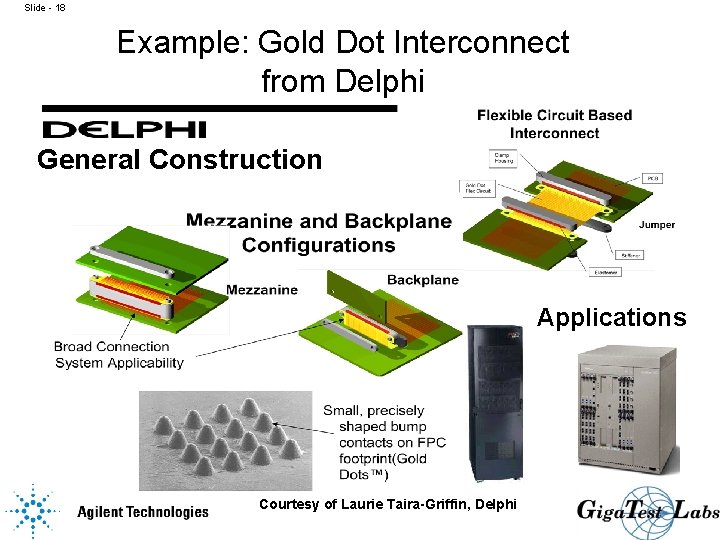 Slide - 18 Example: Gold Dot Interconnect from Delphi General Construction Applications Courtesy of