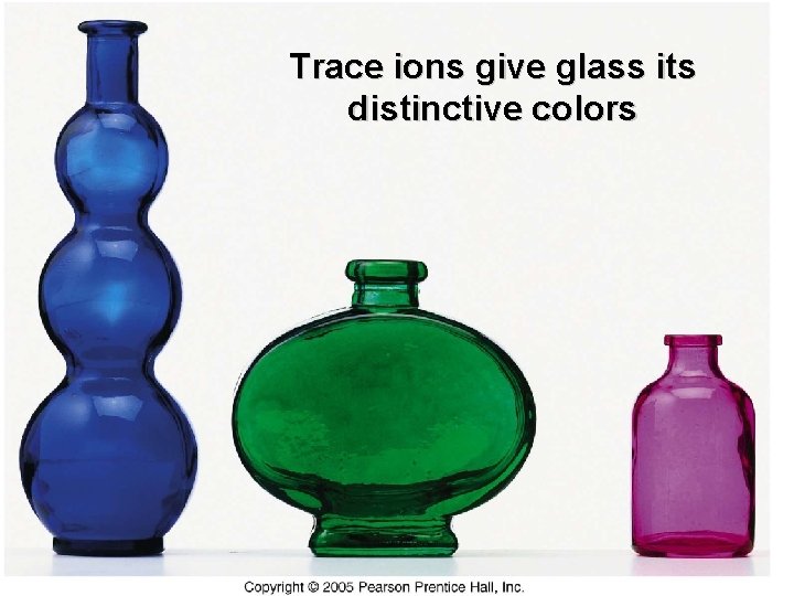 Trace ions give glass its distinctive colors 