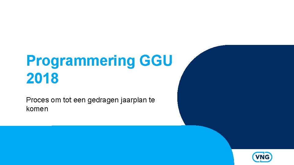 Programmering GGU 2018 Proces om tot een gedragen jaarplan te komen 