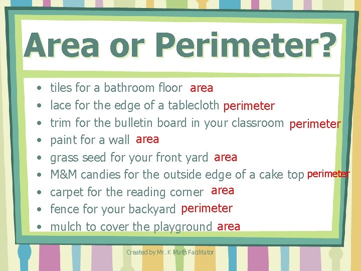 Area or Perimeter? • • • tiles for a bathroom floor area lace for Area or Perimeter? • • • tiles for a bathroom floor area lace for