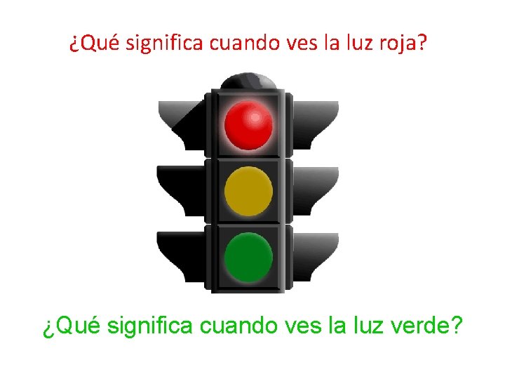 ¿Qué significa cuando ves la luz roja? ¿Qué significa cuando ves la luz verde?