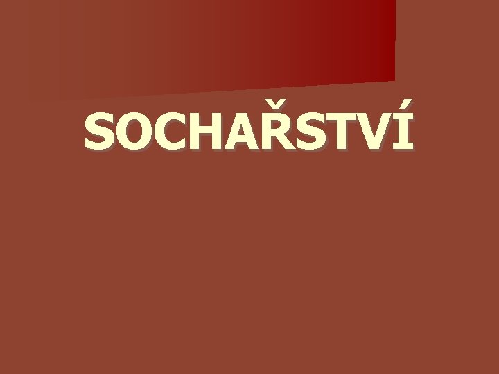 SOCHAŘSTVÍ SOCHAŘSTVÍ