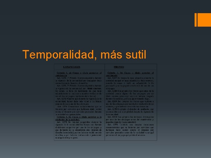 Temporalidad, más sutil 