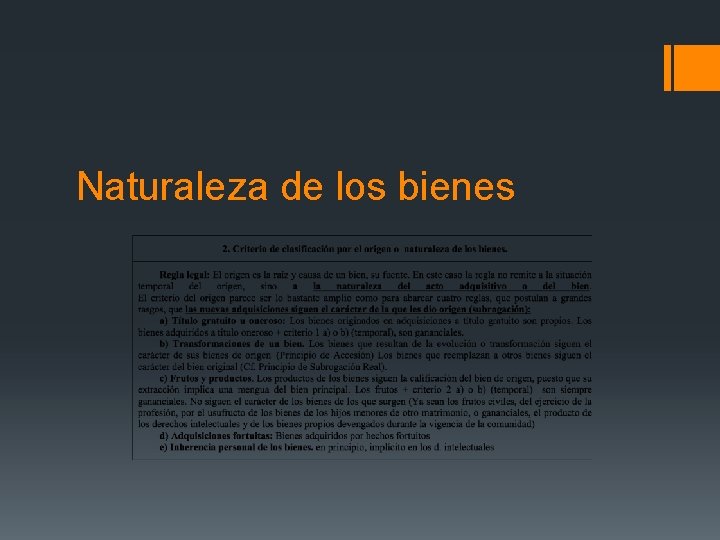 Naturaleza de los bienes 