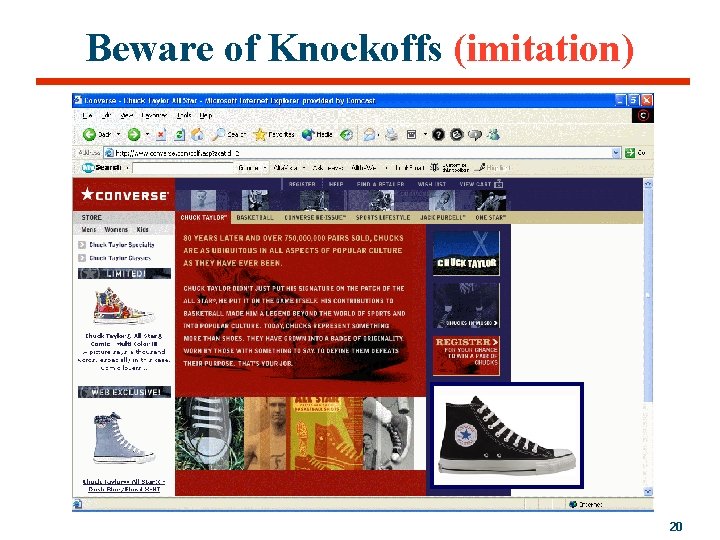 Beware of Knockoffs (imitation) 20 