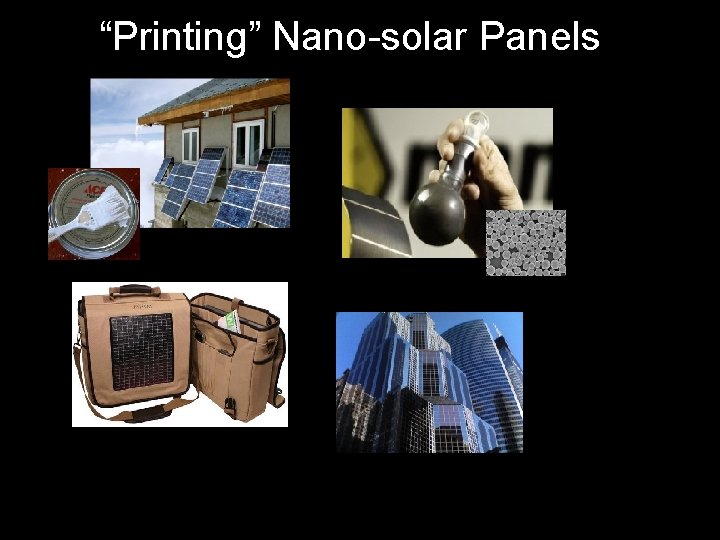 “Printing” Nano-solar Panels 