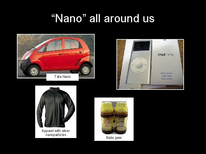 “Nano” all around us Tata Nano Apparel with silver nanoparticles Baby gear 