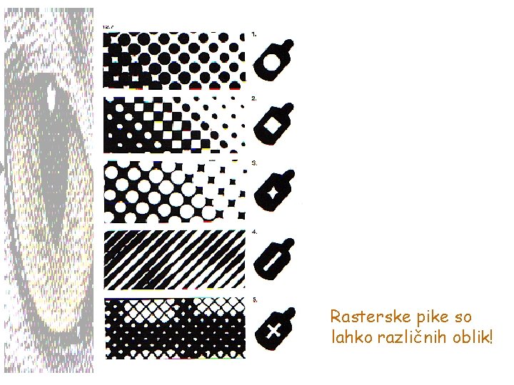 Rasterske pike so lahko različnih oblik! 