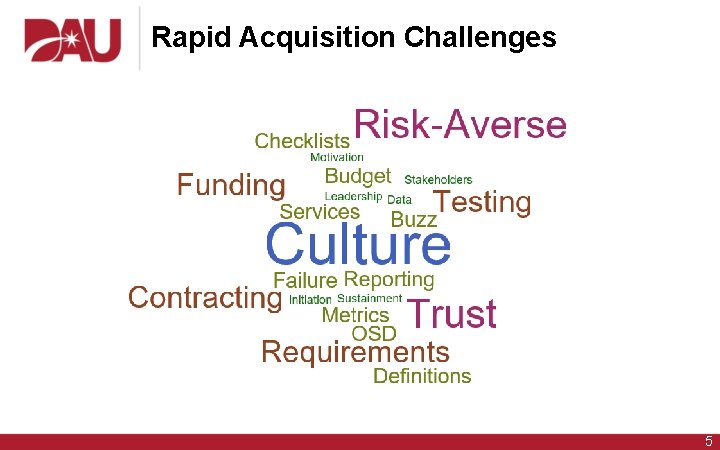 Rapid Acquisition Challenges 5 