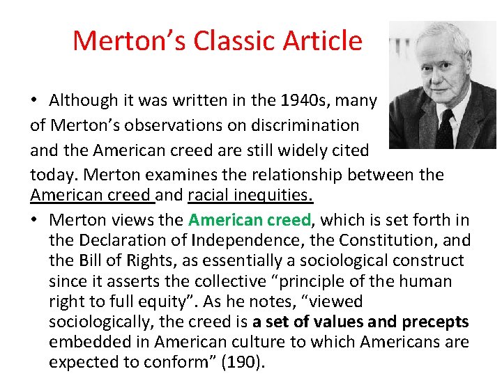 Merton’s Classic Article • Although it was written in the 1940 s, many of