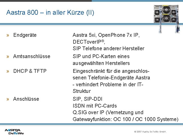 Aastra 800 – in aller Kürze (II) » Endgeräte Aastra 5 xi, Open. Phone