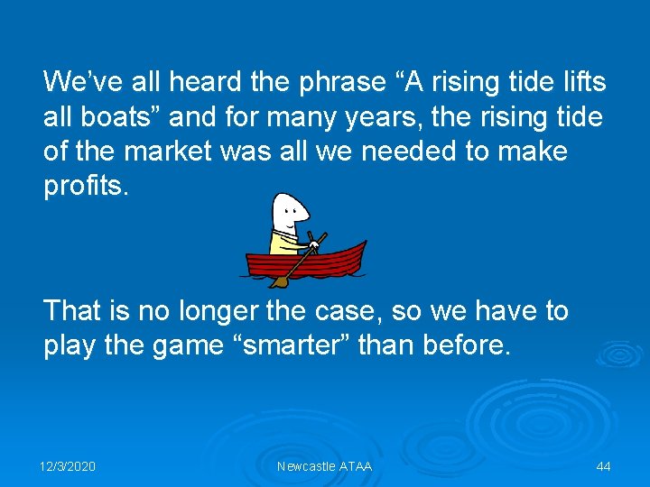 We’ve all heard the phrase “A rising tide lifts all boats” and for many We’ve all heard the phrase “A rising tide lifts all boats” and for many
