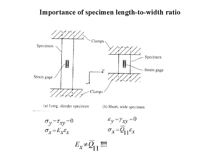 Importance of specimen length-to-width ratio 