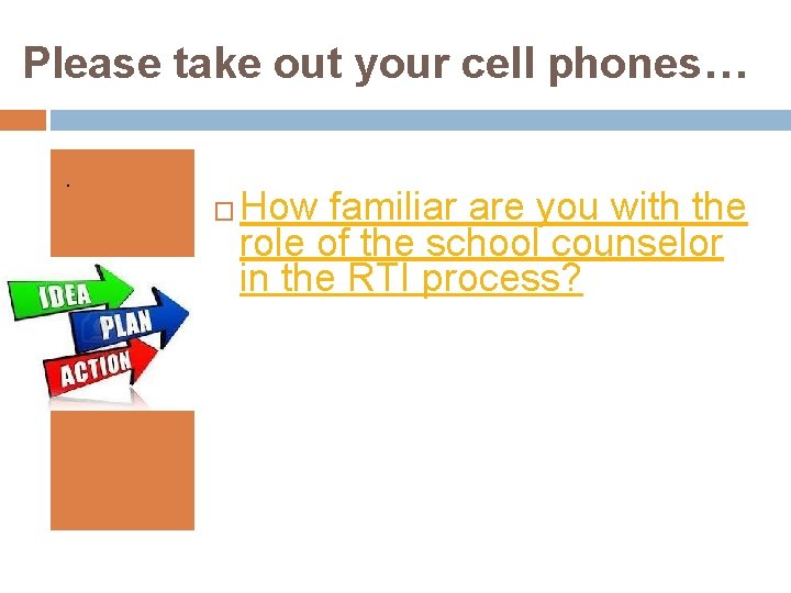 Please take out your cell phones…. � How familiar are you with the role