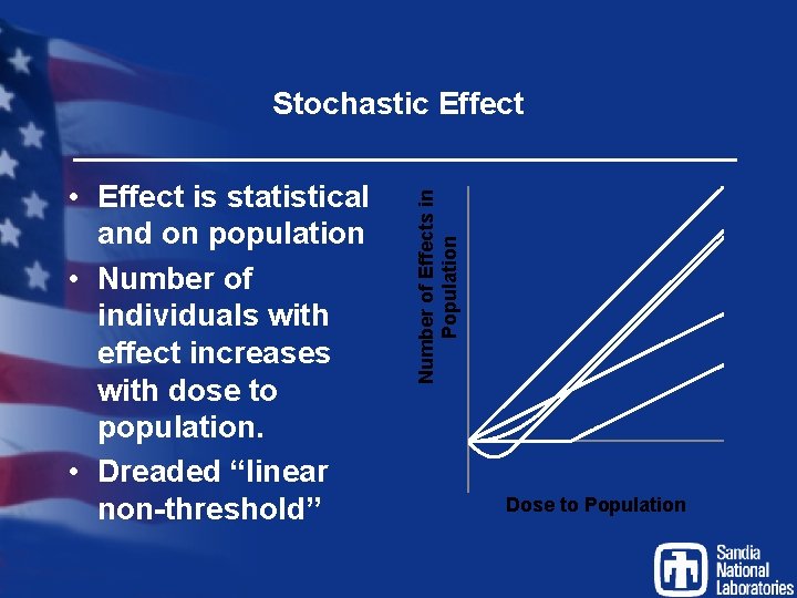  • Effect is statistical and on population • Number of individuals with effect