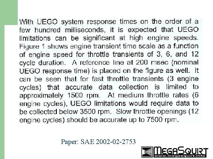 Paper: SAE 2002 -02 -2753 40 