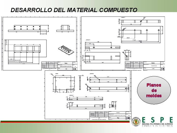 DESARROLLO DEL MATERIAL COMPUESTO Planos de moldes 