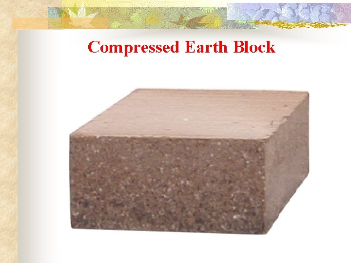 Compressed Earth Block 