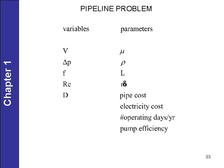 Chapter 1 PIPELINE PROBLEM 33 