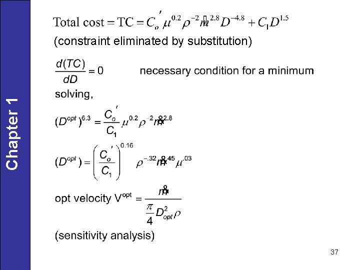 Chapter 1 (constraint eliminated by substitution) 37 