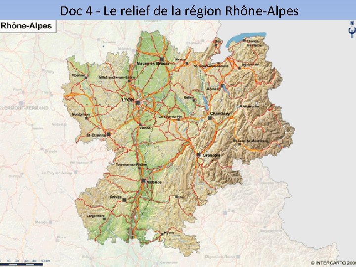 Doc 4 - Le relief de la région Rhône-Alpes 