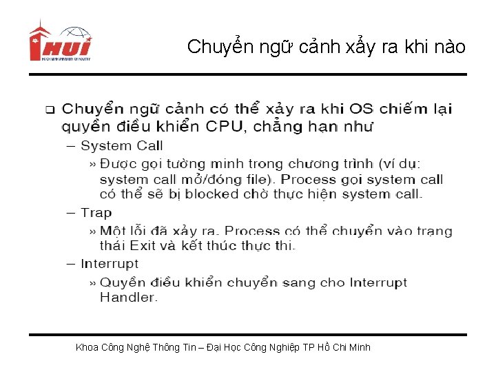 Chuyển ngữ cảnh xẩy ra khi nào Khoa Công Nghệ Thông Tin – Đại