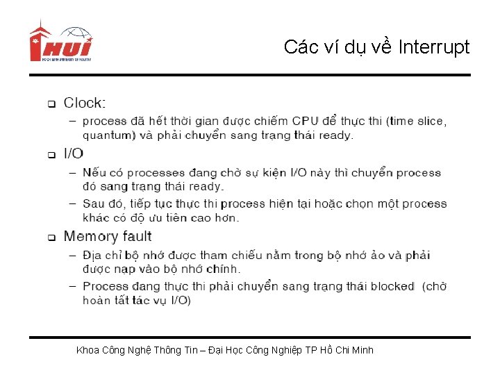 Các ví dụ về Interrupt Khoa Công Nghệ Thông Tin – Đại Học Công