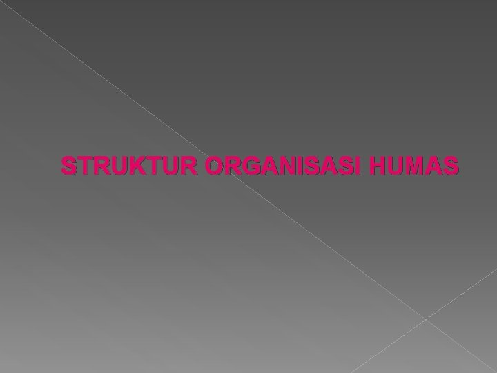 STRUKTUR ORGANISASI HUMAS 