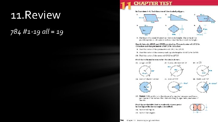 11. Review 784 #1 -19 all = 19 
