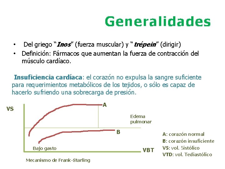 Generalidades • Del griego “Inos” (fuerza muscular) y “trépein” (dirigir) • Definición: Fármacos que